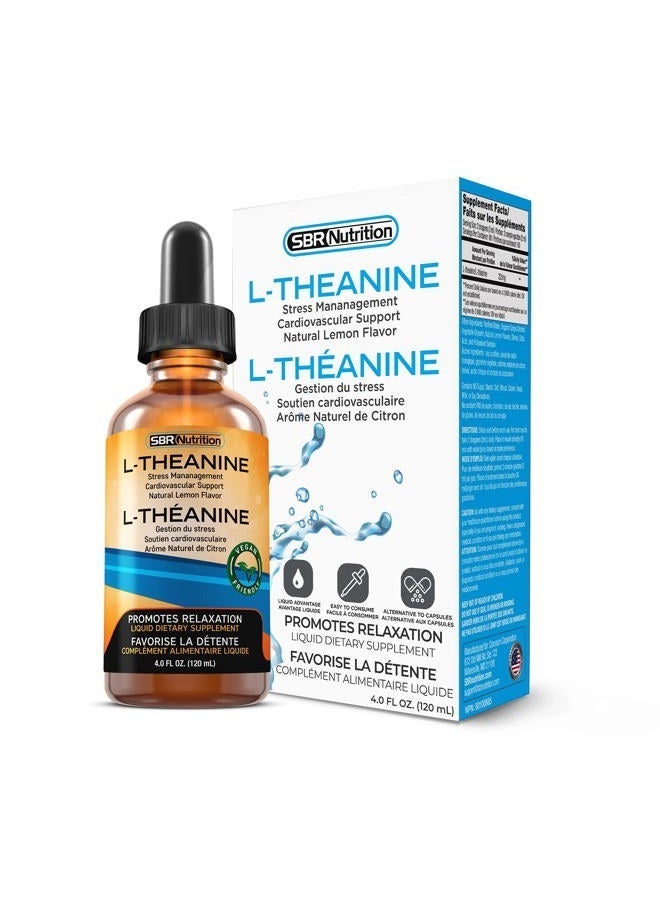 SBR Nutrition Liquid L-Theanine Drops | All Natural, Vegan, Alcohol Free, 120ml - Image 4