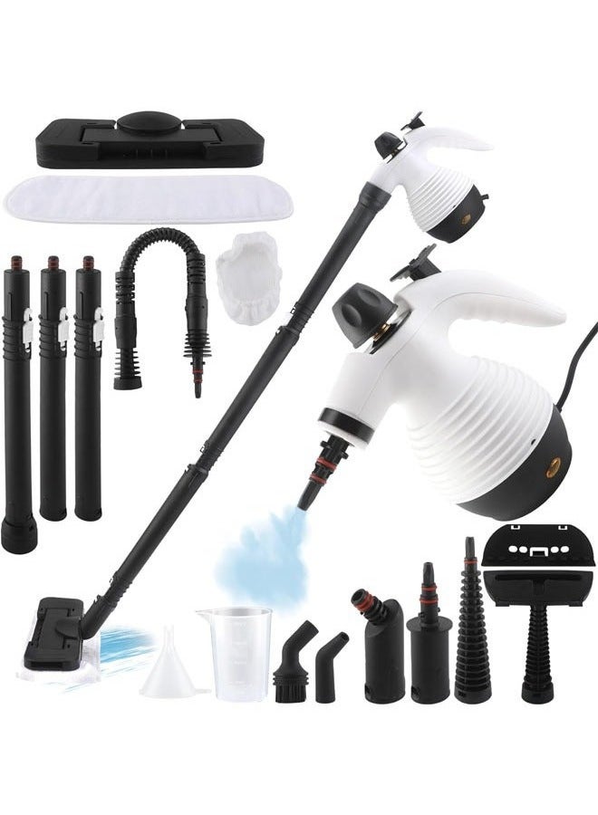 Arabest Steam Mop with Detachable Handheld Steam Cleaner, 350ml 1050W Floor Steamer Cleaner for Home with 16 Accessory Kit, Multi-Purpose Steamer for Cleaning Floor, Tile, Windows, Couch, Grout, Dirt, Car  - Image 1