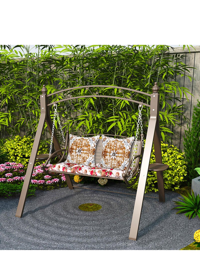 joyzzz 2 PCS Pillow Covers 18 x 18 Inch, Boho Throw Pillow Covers Outdoor Yellow Linen Pillow Covers - for Couch Bed Car Home Sofa Couch Decoration - Image 4