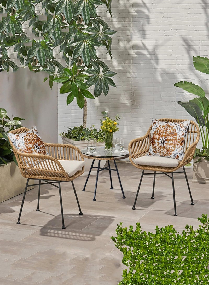 joyzzz 2 PCS Pillow Covers 18 x 18 Inch, Boho Throw Pillow Covers Outdoor Yellow Linen Pillow Covers - for Couch Bed Car Home Sofa Couch Decoration - Image 2