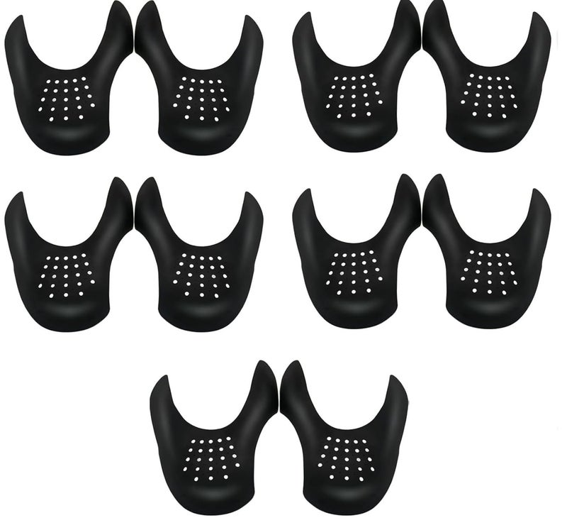 SITANSH Shoe Protectors for Air Force Anti-Wrinkle Shoes Protectors for Men's Soft Material Sneaker Guard Shoes Protector No Creases Shoes for Protection Safety Guard (Black - 5 Pair) - Image 1