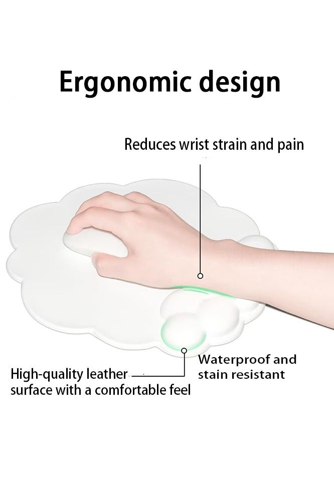 Keyboard Wrist Rest Set with Cup Coaster PU Memory Foam Non-Slip Cloud Wrist Rest for Typing Pain Relief Ergonomic Keyboard Mouse Wrist Support for Mouse Keyboard Computer Elbow Pad Arm Rest Mouse Wrist Cushion(Keyboard not Included) - Image 5