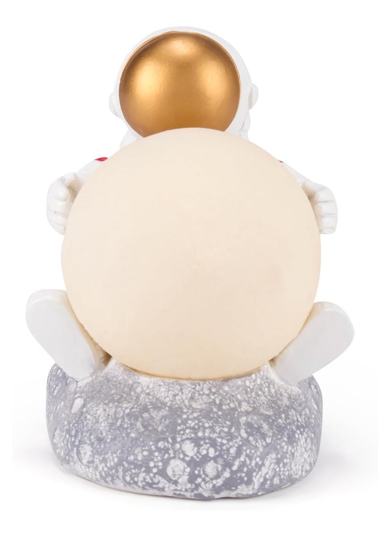 Charming Astronaut Moon Lamp – Cute Astronaut Hugging the Moon Night Light, Warm LED Decorative Accent for Bedroom, Office, and Home Décor – Unique Space Lover Gift