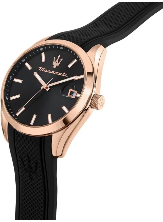 Maserati ATTRAZIONE 43MM 3H BLACK DIAL BLK ST - Image 4