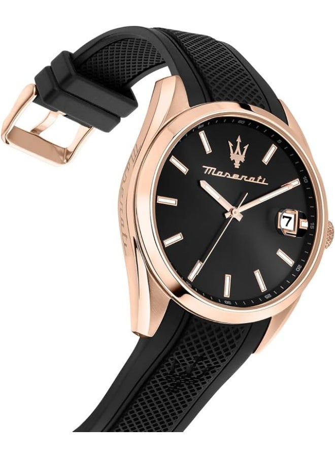Maserati ATTRAZIONE 43MM 3H BLACK DIAL BLK ST - Image 5