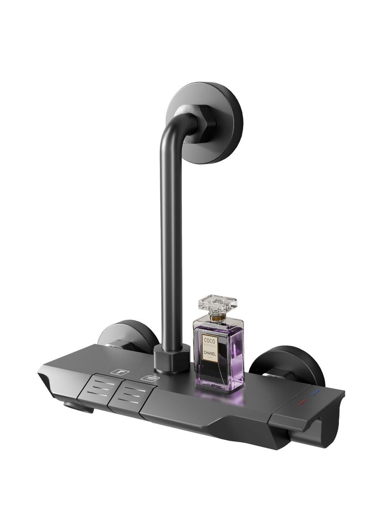 Alton ALTON ALM35015 Modern Wall Mixer for Bathroom with 225mm LBend Set Bathroom Shower System Shower Mixer for Bathroom with Handy Storage Space for Essentials Mixer Tap for Bathroom Grey  - Image 1