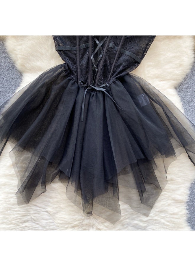 Caprisious Elegant Lace Corset Dress with Adjustable Straps and Matching Bottoms - Image 3