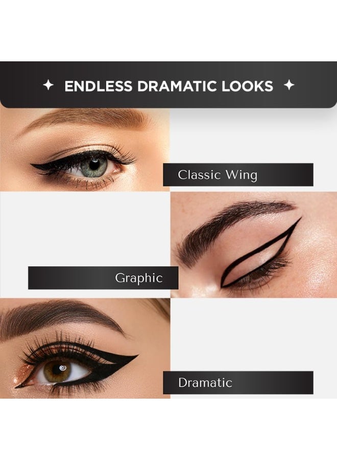 Bella Vita Organic Intense Drama Waterproof Eyeliner, Green, Matte Finish, Smudge-Proof, Fast-Drying, Felt Tip Applicator, Enriched with Biotin, 3.5 ml - Image 4