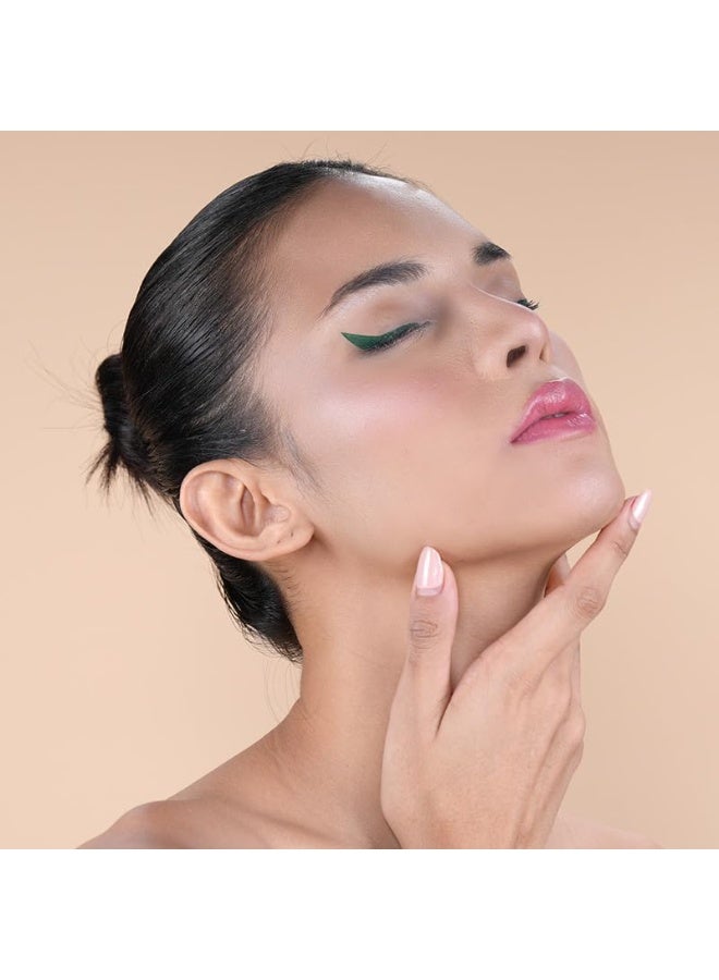 Bella Vita Organic Intense Drama Waterproof Eyeliner, Green, Matte Finish, Smudge-Proof, Fast-Drying, Felt Tip Applicator, Enriched with Biotin, 3.5 ml - Image 5