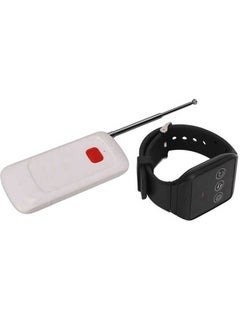 Rechargeable Wireless Caregiver, Pager Smart Call Button Transmitter with Receiver 1000 Feet Range Nurse Calling Alert Patient Help System for Elderly (1 Call Button and 1 Receiver)