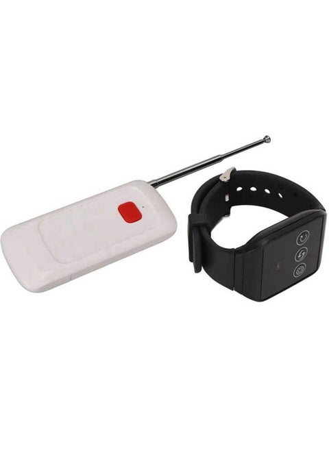 Rechargeable Wireless Caregiver, Pager Smart Call Button Transmitter with Receiver 1000 Feet Range Nurse Calling Alert Patient Help System for Elderly (1 Call Button and 1 Receiver)