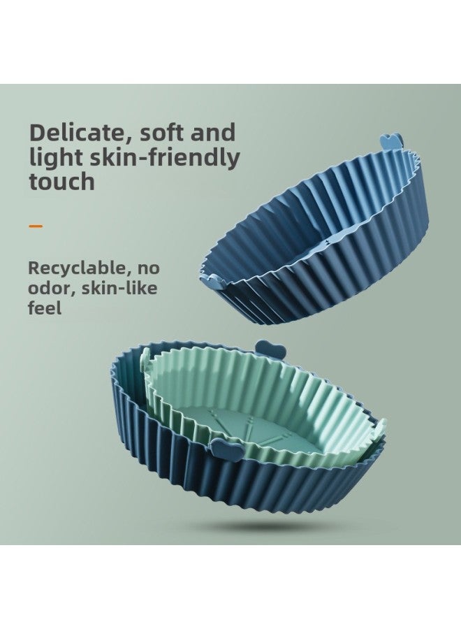 Air Fryer Paper Special Paper High Temperature Resistant Washable Baking Bakeware Oven Easy Cleaning Silicone Air Fryer Pad-Specifications:Black Small Size  - Image 3