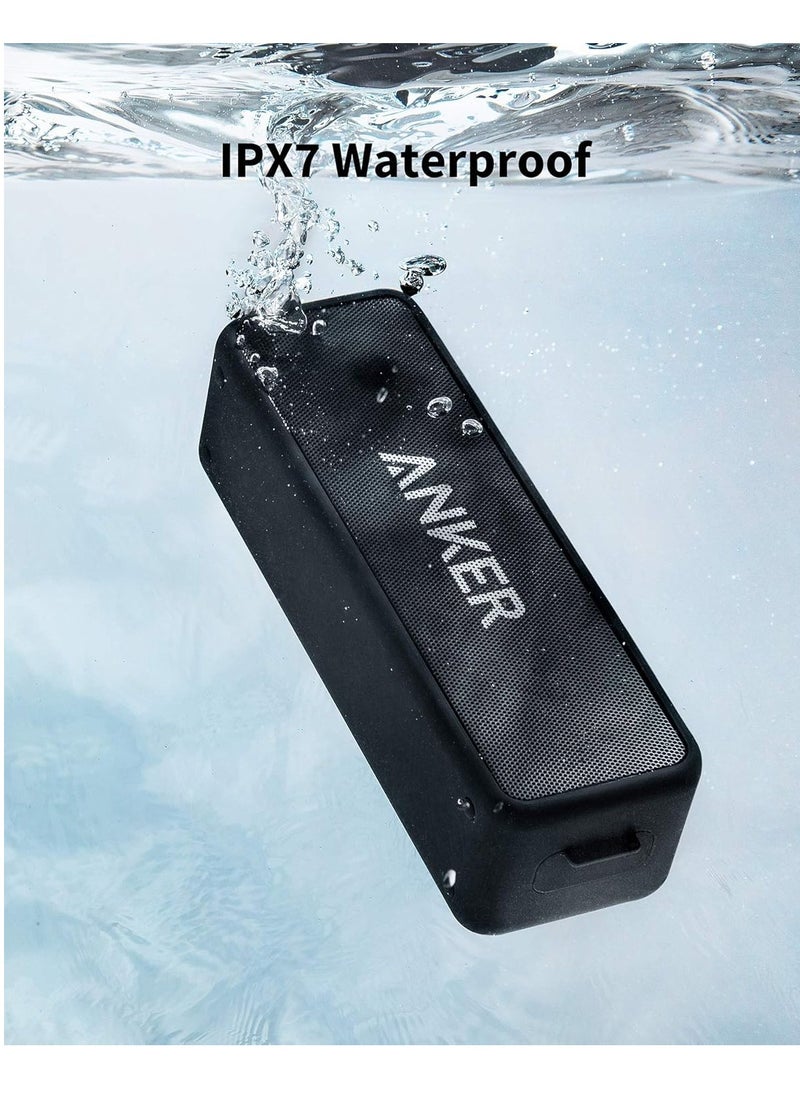 آنكر - مكبر صوت Anker Soundcore 2 المحمول بتقنية البلوتوث مع IPX7 مقاوم للماء، وقت تشغيل 24 ساعة، إقران ستيريو لاسلكي، صوت ستيريو 12 وات، بلوتوث 5، Bassup، مكبر صوت للمنزل، الاستحمام، في الهواء الطلق، السفر - Image 1
