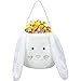 XinblueCo Plush Easter Bunny Basket for Kids Boys Girls Easter Buckets with Long Plush Ear Personalized Egg Hunting BagsBunny Kids Easter Tote Bags for Easter Decorations Candy - Image 3