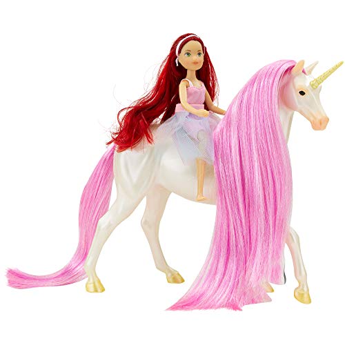 Breyer Horses Freedom Series Unicorn and Rider Set | Sky & Meadow | Fantasy Horse and Rider Set | Horse Toy | 9.75" x 7" | 1:12 Scale | Model #61147 - Image 4