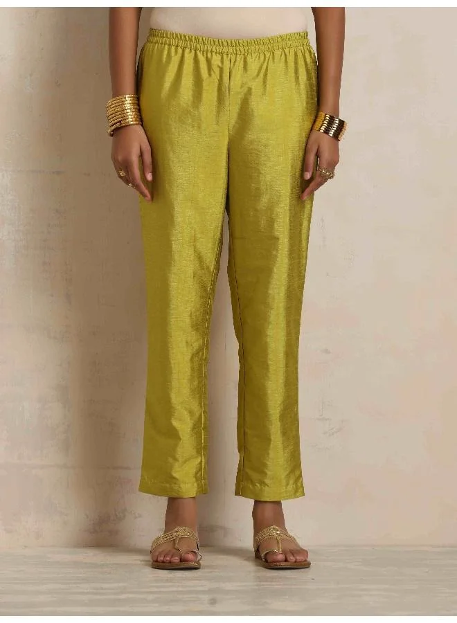 ترو برونز trueBrowns Green Tissue A-line Kurta Set