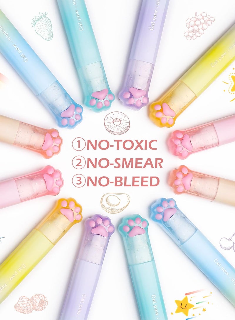 SOLARAE Highlighters Cute Aesthetic Dual Tip Highlighters Assorted Colors No Bleed Bible Highlighters Double Head Highlighters Cute Pastel Highlighter Set for Office Diary Plan Notes School Supplies 6 Pcs - Image 5