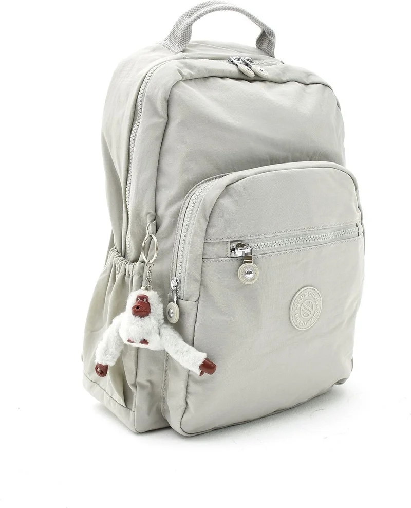 سانموريس Waterproof Crinkle Fabric Multi-Eye Large Size Laptop School and Backpack