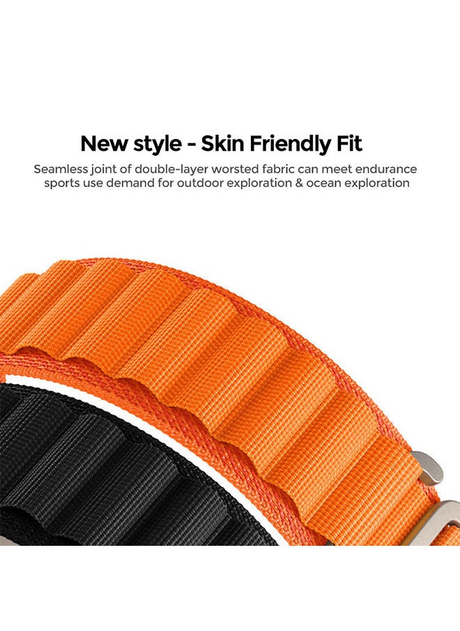 O Ozone - Alpine Loop for Apple Watch Band 42mm 44mm 45mm 49mm Rugged Nylon Sports Solo Loop Woven Wristband with Metal Hook For iWatch Series 8/7/6/5/4/3/2/1/SE/Ultra Women Men - Light Pink - Image 1