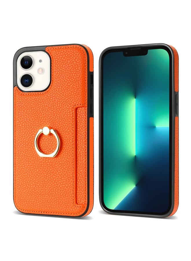 S-TOP Case For iPhone 11 Ring Card Litchi Leather Back Phone Case - Image 2