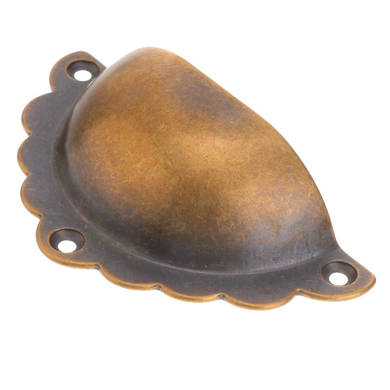 Antique Copper Cabinet Pulls Semicircle Drawer Handles 70mm 4 Pack - Image 2