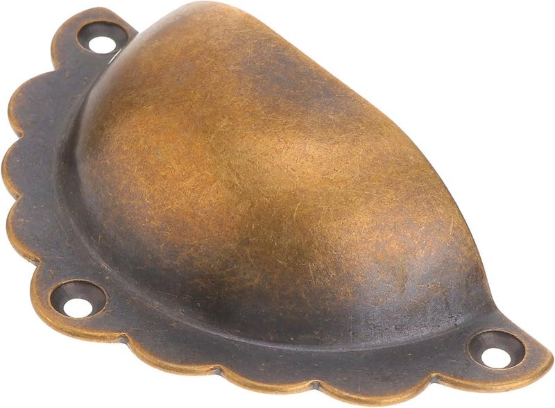Antique Copper Cabinet Pulls Semicircle Drawer Handles 70mm 4 Pack - Image 1