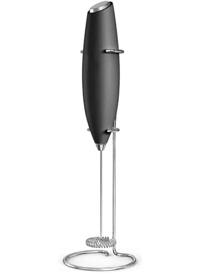 مضرب خفق اللبن المحمول باليد مع حامل يعمل بالبطارية وصانع رغوة الحليب - Image 1