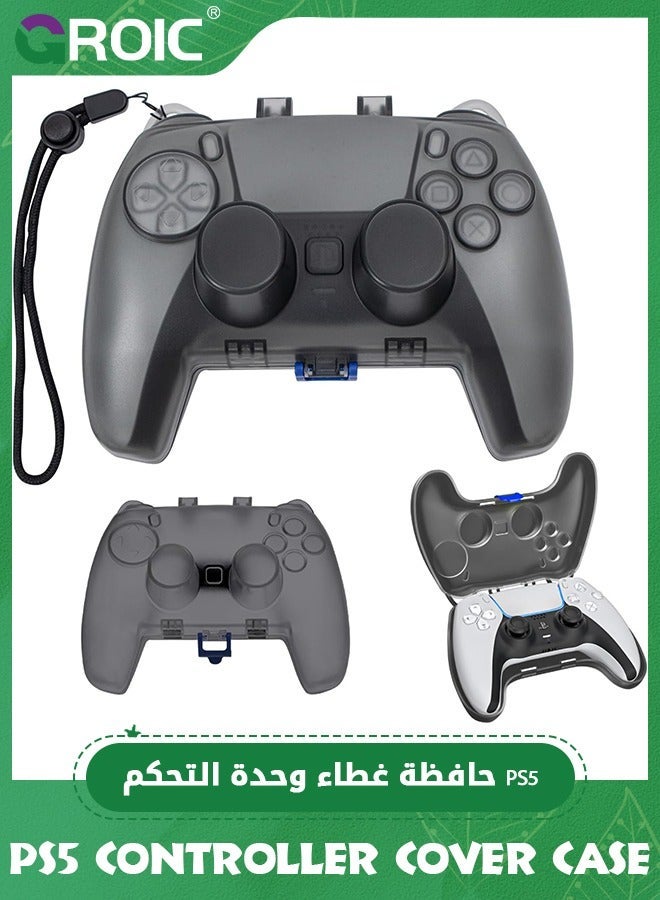 GROIC Black PS5 Controller Cover Case, Hard Shell Protection Case for DualSense Wireless Controller, PlayStation 5 Accessories  - Image 1