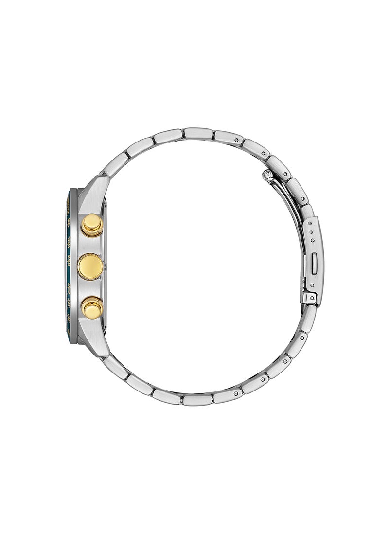 CITIZEN ساعة يد ستانلس ستيل بعقارب دائرية الشكل للرجال AN3689-55X - 44 ملم  - Image 3