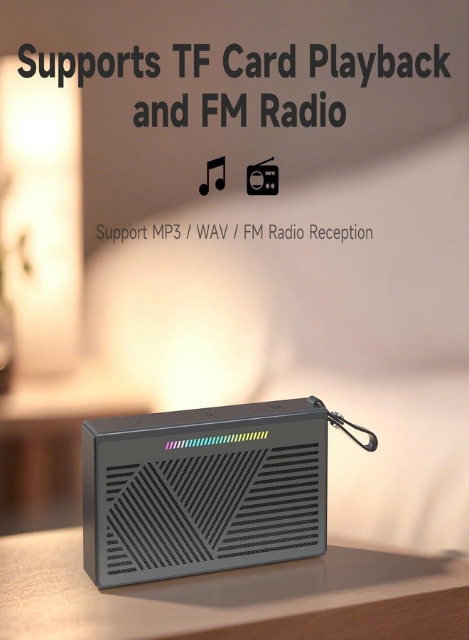 HOTTABLET Portable IPX5 Waterproof Bluetooth Speaker for Home Party Outdoor Beach，Black - Image 3