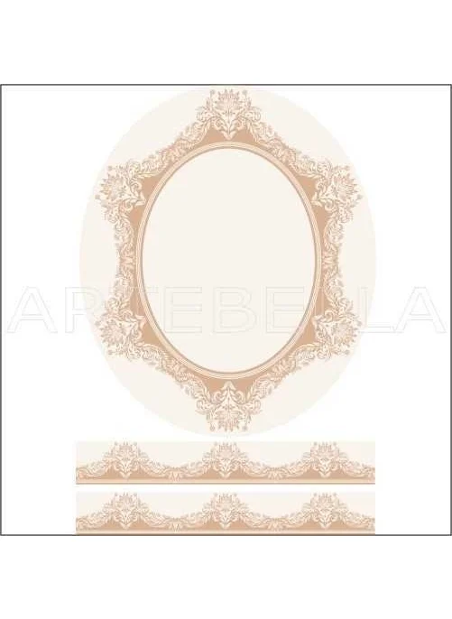 Artebella 1751 K Large Lace Transfer (Applied on Dark Background, 23x34cm)