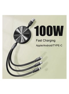 Generic Multi Charging Cable, 3 in 1 Charging Cable, Travel Charger  Adapter with Lightning/Type C/Micro USB Ports for Cell Phones/iPhone/Samsung/PS/Tablets (3.6Ft/1.1m)  - Image 5