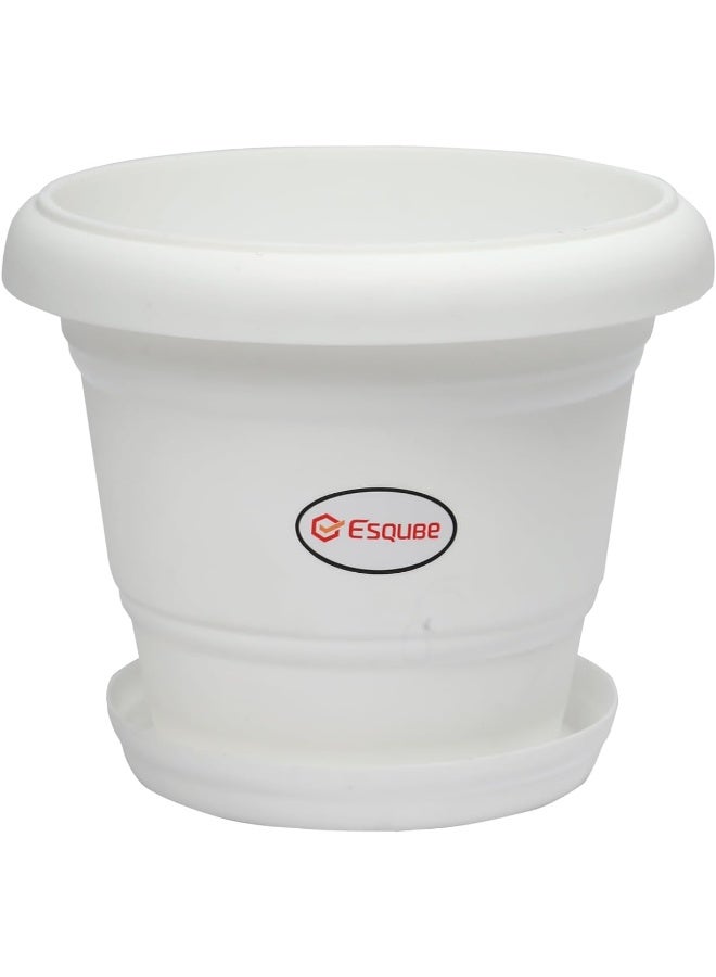 ESQUBE Plastic Flora Flower Pot with Lid - Image 2