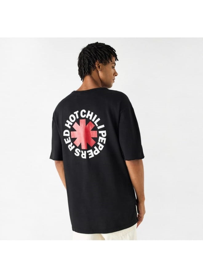 SP Characters Typographic Print T-shirt with Crew Neck and Short Sleeves  - Image 2