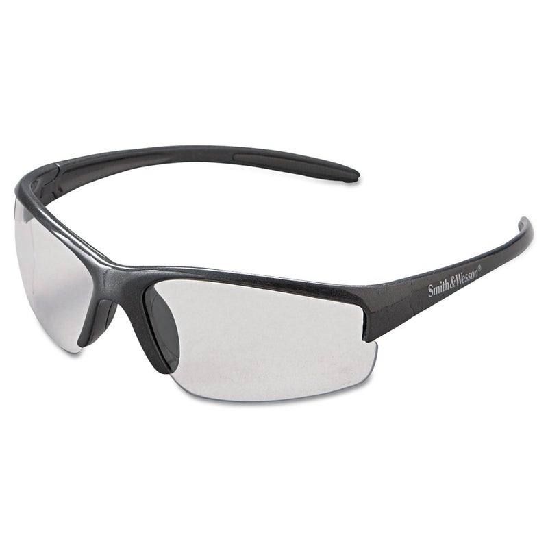 Smith & Wesson Smith and Wesson Safety Glasses with Gun Metal Frame and Anti-Fog Clear Lens - Image 4