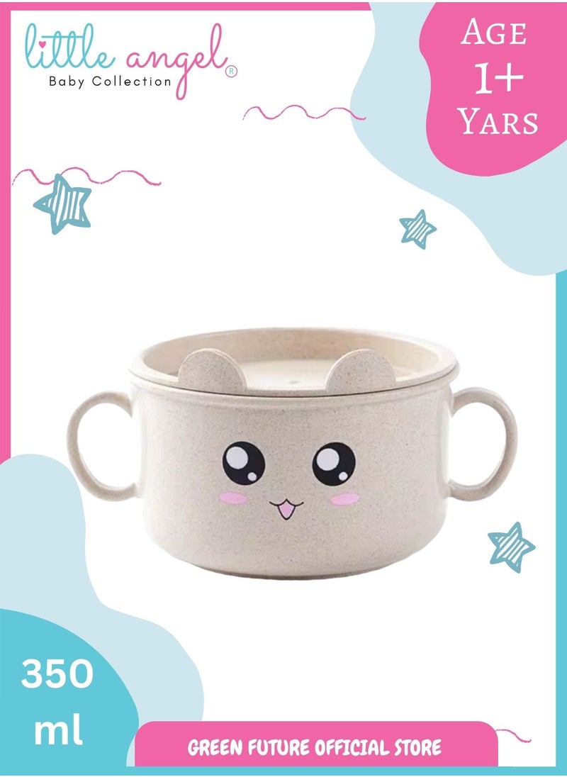Little Angel Kids Bowls Feeding Bowl With Handle - Cream  - Image 1