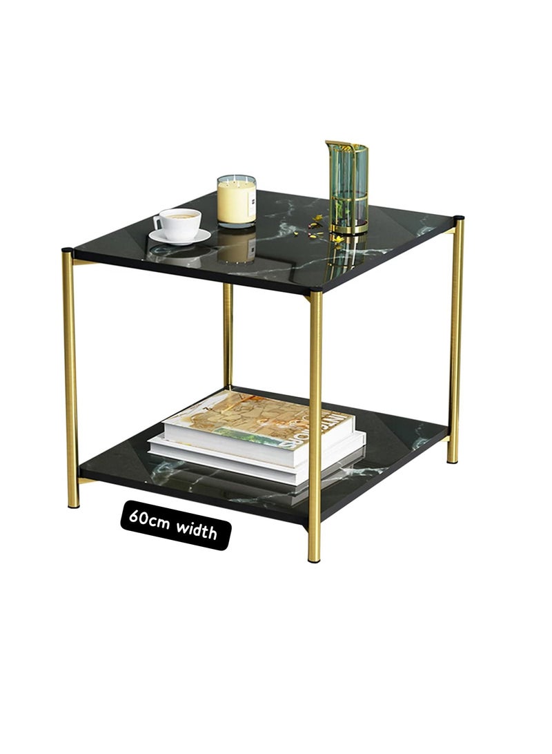 أثاث غرفة المعيشة طاولة القهوة الجانبية ذات الملمس المعدني الذهبي الحديث MDF - Image 3