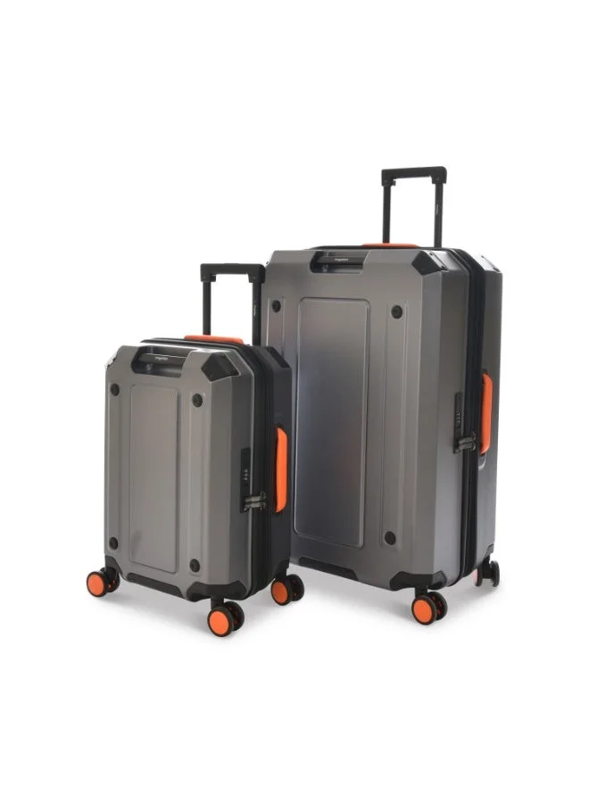 MAGELLAN Hard Shell PC Trolley 2-Piece Luggage Set CLK8821/2P Suitcase Set 20 & 28 Inch with USB Port TSA Lock Expandable 4 Double Spinner Wheels
