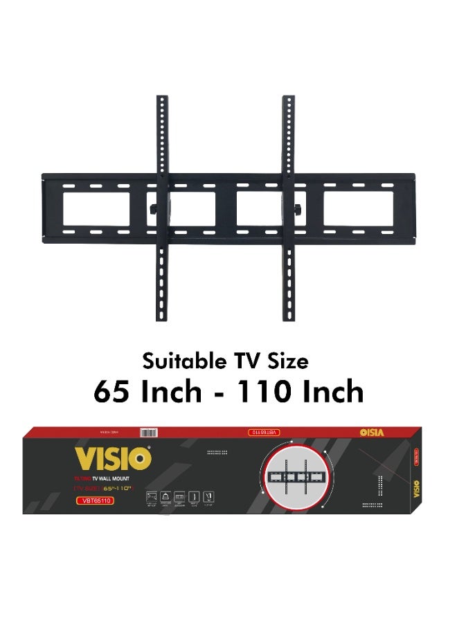 فيسيو حامل حائط مائل للشاشات من فيسيو VBT65110 | مناسب لشاشات 65–110 بوصة | إمالة ±15° | متوافق مع VESA | فولاذ متين | يتحمل حتى 110 كجم - Image 4