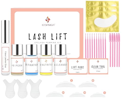 ICONSIGN Lash Lift Kit Eyelash Perming Full Lash Kit All in 1 Professional Eyelash Curling Lash Extension Set Upgraded Glue Version SemiPermanent Lash Lifting Tools Suitable for Salon ICONSIGN - Image 1