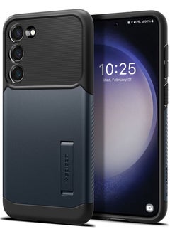 Spigen غطاء حماية رفيع للغاية لهاتف سامسونج جالكسي S23 بلس مزود بحامل - معدن رمادي  - Image 1