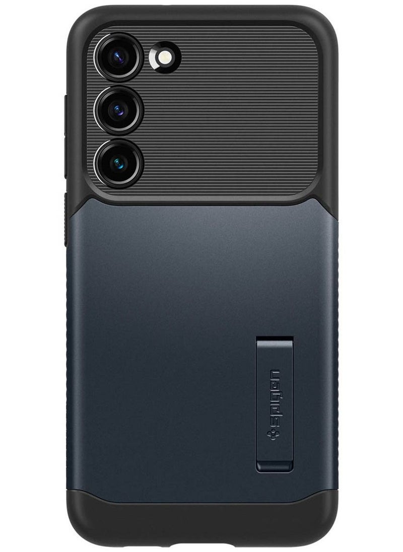 Spigen Slim Armor for Samsung Galaxy S23 Plus Case Cover with Kickstand - Metal Slate  - Image 3