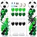 Kasyat 2 Sets Soccer Balloon Column Stand Kit with 4D Soccer Green Black Star Foil and 100 Latex Balloons Green White Black Arch Kit for Floor for Football Sports Party Decorations - Image 2