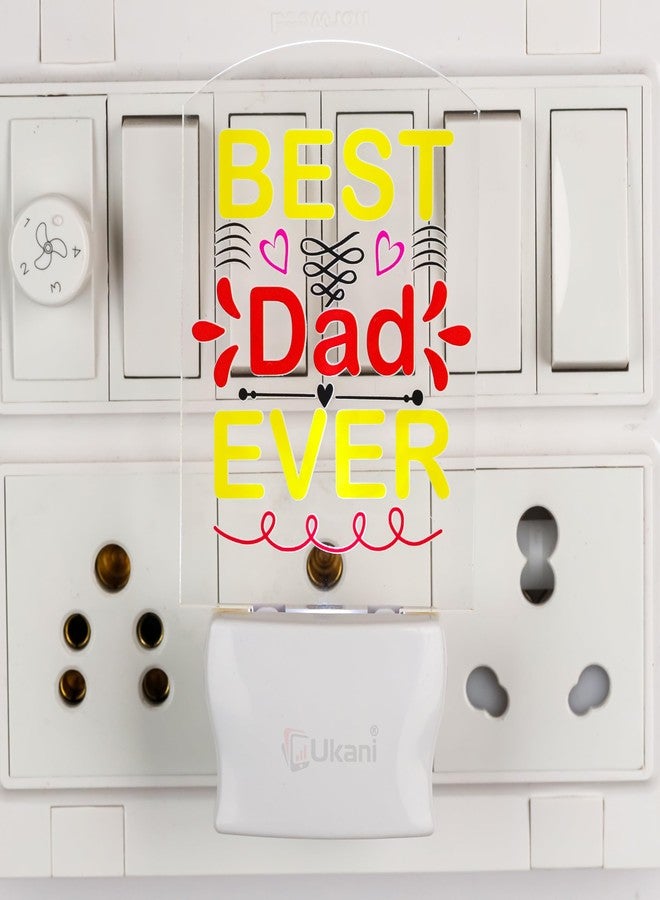 UKANI® Best DAD Design Single Color White Light UV Multi Color Print Night Lamp for Living Room/Home/Office/Gift - Image 2