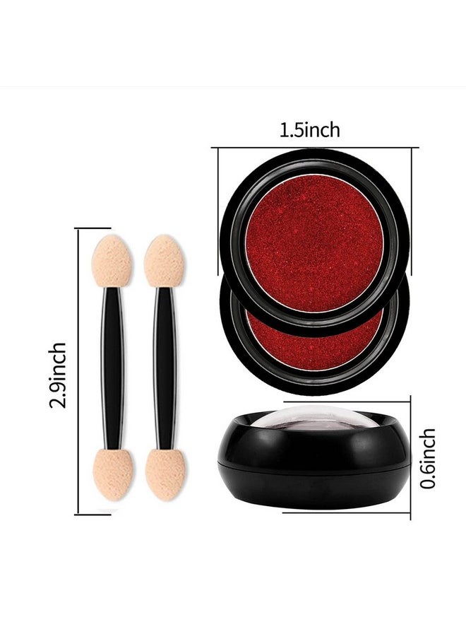 IHEOJAOC - Red Chrome Nail Powder Nail Mirror Glitter Powder Holographic Magic Metallic Mirror Effect Manicure Glitter Pigment Dust Decorations With Tool（2 Boxes） - Image 1