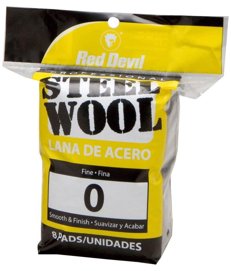 Red Devil 0323 Steel Wool, 0 Fine (Pack of 8), Gray - Image 1