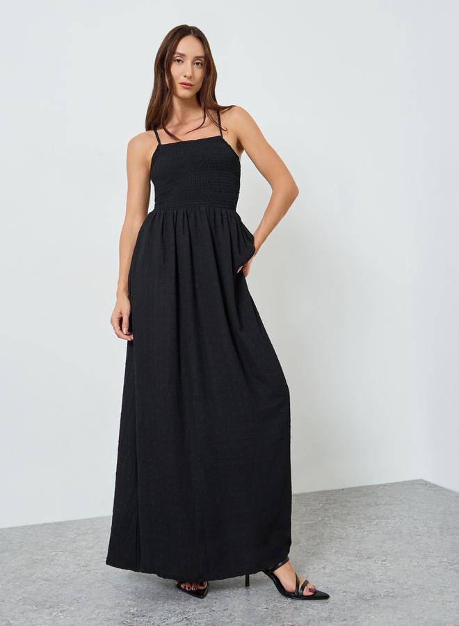 Maxim Creation Women Black Strappy Maxi Dress - Image 3