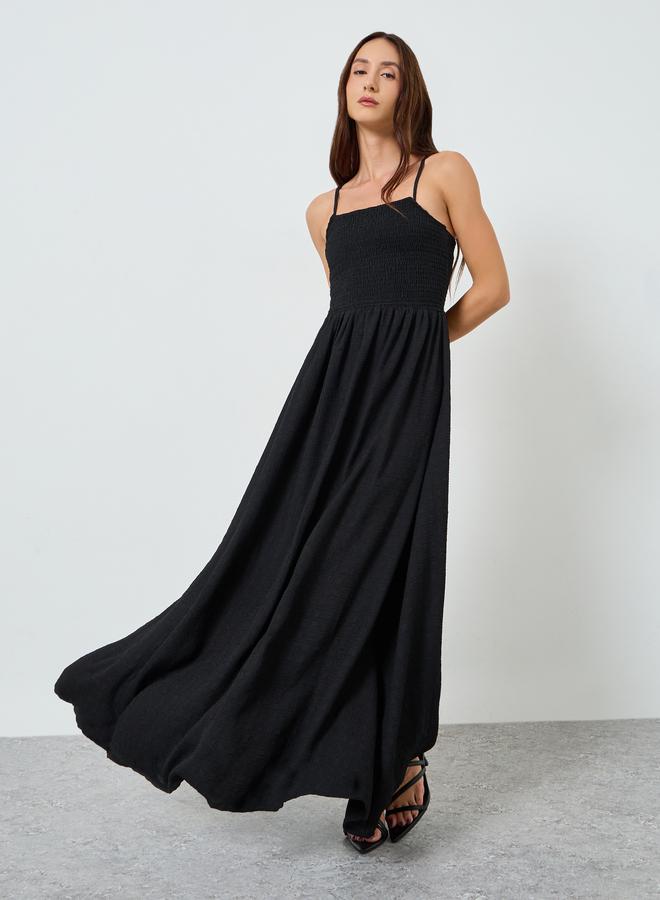 Maxim Creation Women Black Strappy Maxi Dress - Image 1