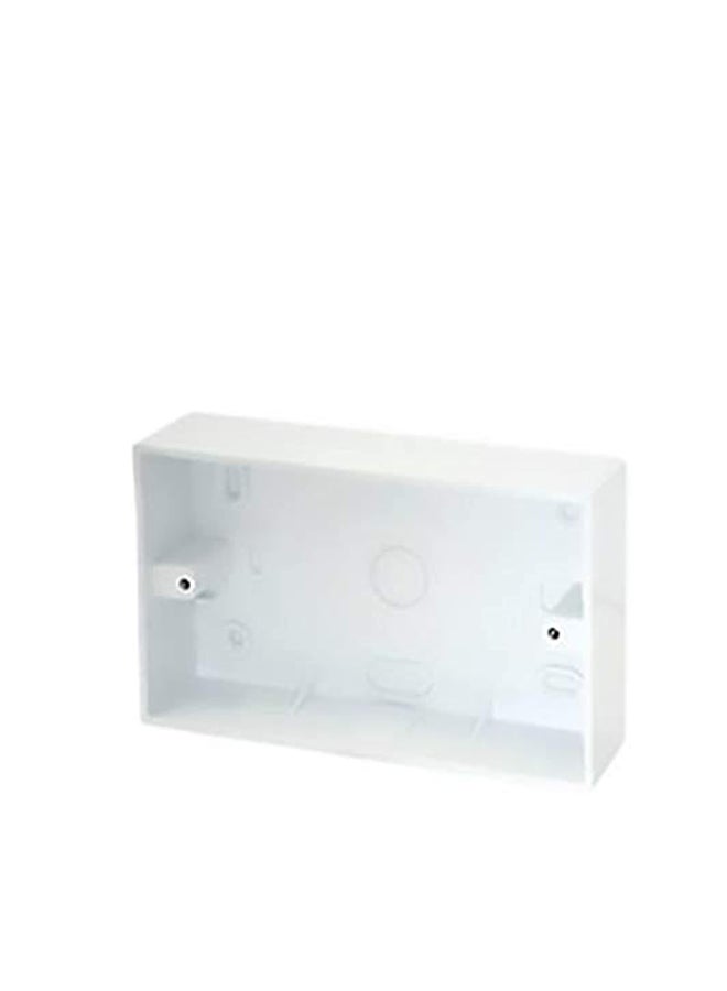 HASANAT ESSENTIALS Surface PVC Box 6x3 for Switch or Double Socket White .