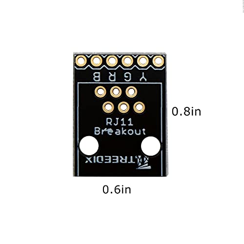 Treedix 4PCS RJ11 6-pin Breakout Board with PCB Mount Black Modular Jack 6P6C Telephone Socket Connector Jack Coupler - Image 4